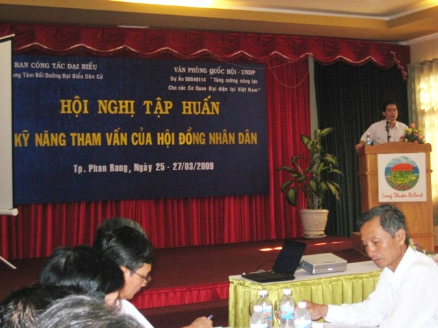 Ảnh HN "Kỹ năng tham vấn của HĐND", tại Ninh Thuận, ngày 25-27/03/2009